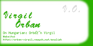 virgil orban business card